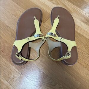 Michael Kors Yellow Sandals women's 9.5 cute and stylish